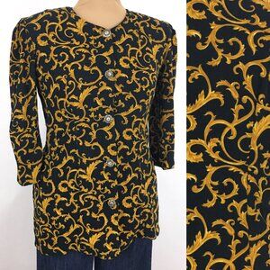 Vintage Button Up Tunic Blouse